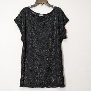 SPEEDO, Women's Black Lace Swimsuit Coverup; Size S
